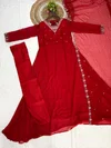 KF 102 Kalaai Georgette Embroidery Kurti With Bottom Dupatta
